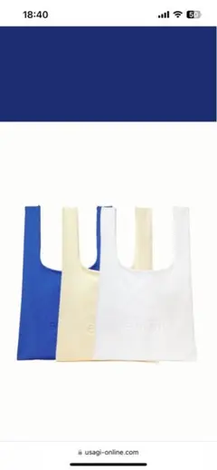 最終値引き　新品　emmi 10周年　ノベルティ　トートバッグ　エコバッグ　白