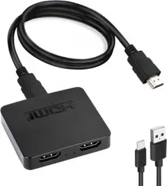 ☆HDMI 分配器 1入力2出力 4K 3D　HDTV　未使用新品　ケーブル付き