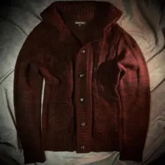 Spiral News 赤ニットカーディガン archive V系 グランジ