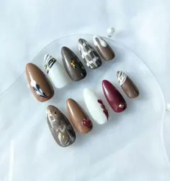 〚現品〛チョコレートネイル　バレンタイン