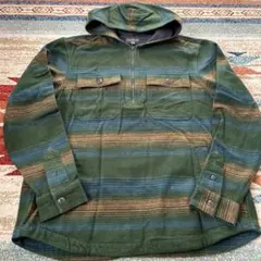 llbean/フランネルチェックパーカー/L