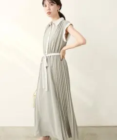 【値下げ】Natural couture☆ 美品ノースリーブシャツワンピース