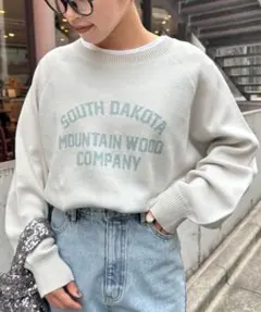 CIAOPANIC TYPY サイドスリットカレッジオーバーニット