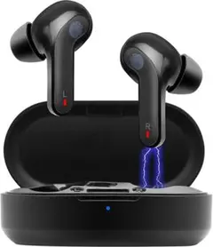 新品箱付ブルートゥースイヤホン黒ブラック高音質低音クリア軽量アイフォンスマホ通話