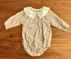 チェリー柄長袖ロンパース　80サイズ