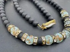 M9832 色石　ネックレス　ヴィンテージ アクセサリー
