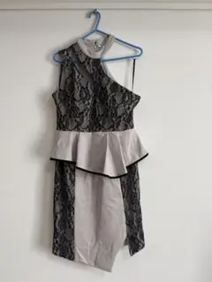 レースペプラムアシンメトリックドレス Mサイズ