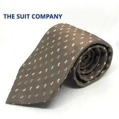THE SUIT COMPANY ネクタイ カカオブラウン ペイズリー柄 絹製