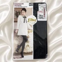【新品未開封】fing 福助タイツ 60デニール クロスストライプ