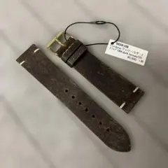 ヴィンテージレザー時計ベルト ダークブラウン20mm
