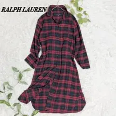 美品　ラルフローレン　マッケンジーブラッドスリープドレス　刺繍　Ｌサイズ