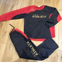ATHLETA ピステ上下セット 160 黒/赤