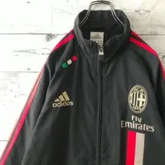 人気☆アディダス ACミラン 刺繍ロゴ エンブレム トラックジャケット L
