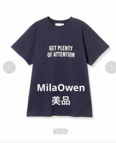 MilaOwen ロゴTシャツネイビー美品のサムネイル