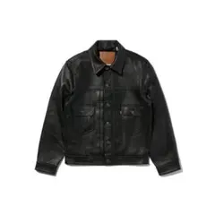 LEVI'S PREMIUM BLACK TRUCKER LEATHER