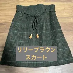 【LILY BROWN】チェック台形スカート リリーブラウン
