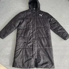 Puma 黒 フード付き ベンチコート