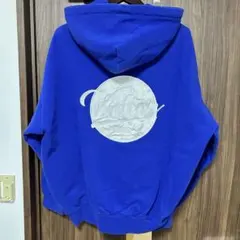 Keboz パーカー ブルー 刺繍ロゴ