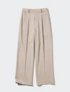 UNIQLO タックワイドパンツ ベージュ
