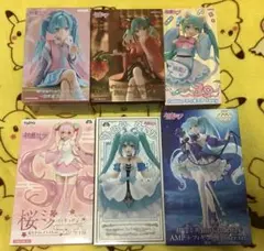 新品未開封！初音ミクプライズフィギュア6個セット！のサムネイル