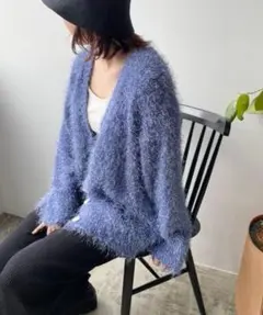 LOWRYSFARM ラメシャギーカーディガン