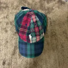 POLO RALPH LAUREN パッチワークチェック柄キャップ