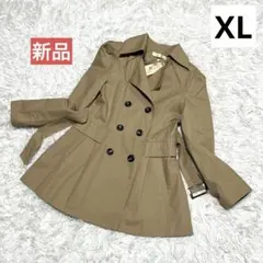 【新品】トレンチコート キャメル ブラウン レディース XL