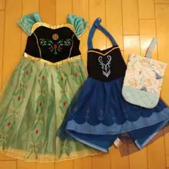 アナ ドレス 130cm ワンピース＆アナ　エプロン110cm（おまけ付き）