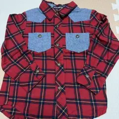 長袖チェックシャツ 110cm