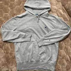 Champion グレー フード付きパーカー XL