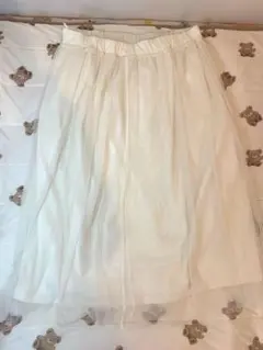 【美品】earth music&ecology アイボリー チュールスカートF