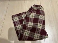タイムセール新品タグ付き！moujonjon あったかチェックズボン90cm