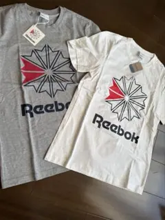 2枚セット　Reebok グレー&ホワイト Tシャツ Mサイズ　新品タグ付き