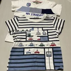 男の子ファミリア半袖Tシャツ90/ミキハウス半袖Tシャツ90セット