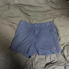 【POLO RALPH LAUREN】スウェットハーフパンツ M ネイビー 刺繍