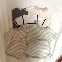 ベビー　半袖　ロンパース　セットアップ　5枚セット　70〜80サイズ　まとめ売り