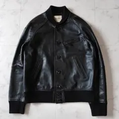 美品 ロエベ 13AW オールレザーバーシティジャケット 54 XXL ブラックのサムネイル