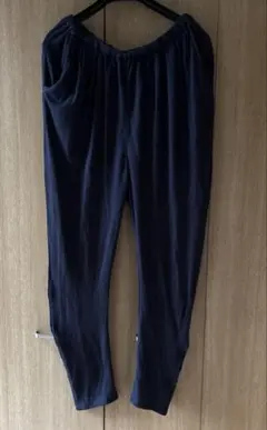 【美品】かぐれ　イージーパンツ　フリーサイズ　紺　ウエストゴム　アーバンリサーチ
