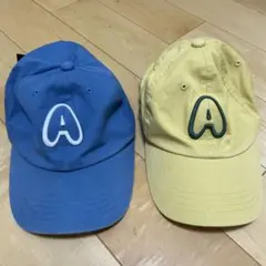 BREEZE キッズ キャップ 2点セット Aロゴ ブルー イエローのサムネイル
