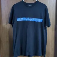 DKNY Tシャツ　黒 青プリント　表裏にデザインあり