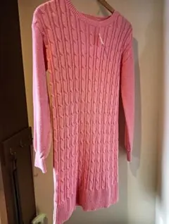 未使用タグ付きGAP KIDS ピンク ケーブルニット ワンピース160