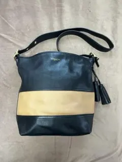 COACH ブラック ベージュ ショルダーバッグ