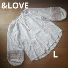&LOVE　大人フェミニンさ溢れるレース使いギンガムブラウス