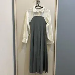 natural beauty basic シャツワンピース グレー