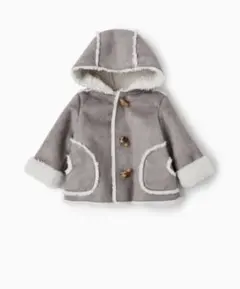 ［ No.244］Zara Mini グレーダッフルコート　80 9/12ヶ月