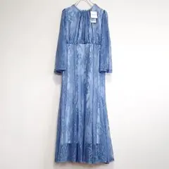 新品 タグ付き グリーンレーベルリラクシング レースウエストギャザーワンピース