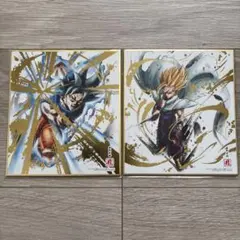 ドラゴンボール　色紙ART 超サイヤ人2 孫悟飯　孫悟空　箔押し　2点