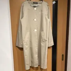 MARY QUANT ノーカラースプリングコート　ベージュ　Mサイズ
