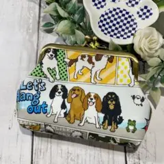 アメコミ風キャバリア がま口ポーチ10cm