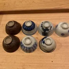 盃　アンティーク　陶器
陶器製杯 7個セット